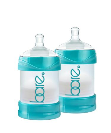 Bittylab Bare Air-Free 4oz Twin w/Easy-Latch Nipples. Cuts Down on Reflux  Colic  Gas  Fuss & Sleep Troubles. for 0-6 Months Babies fed with Baby Bottles. Easy Instructions.