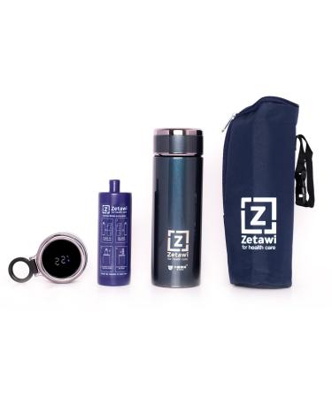 Zetawi for Health Care 48Hr 3 Insulin Pen Cooler Travel Case Polyester Bag Digital Thermometer Cooler Diabetes Medicine Pens TSA Approved Diabetic Traveling Case with Pack of BioGel Ice (Navy Blue).