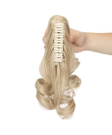 S-noilite Fashion Claw Clip-In Hair Extension - 30.5 cm Ash Blonde Mix Short & Cute Ponytail Accessory for Effortless Style - Buy Online on GoSupps.com