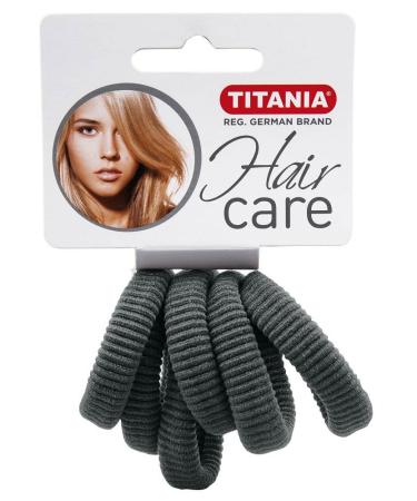 Hair tie set 6 pieces wide made of terry cloth without metal 1 grey