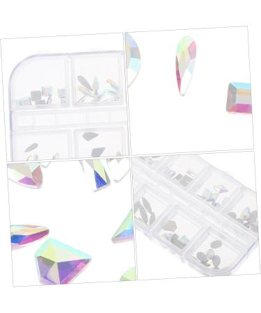 EXCEART 1 Box Strip decorate diamond jewelry nail decors nail long box nail salon supply accessories Nail set flat drill nail decorations for nail art rhinestones manicure jewelry - Buy Online on GoSupps.com