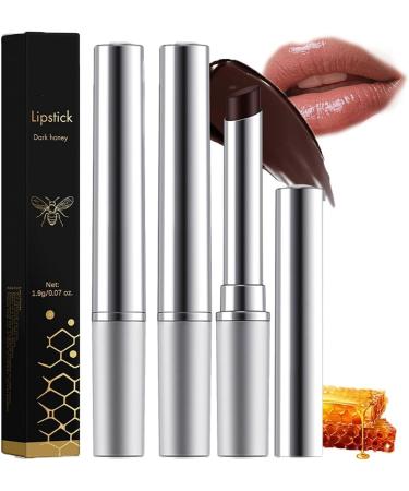 Black Honey Lipstick Tinted Lip Balm, Hydrating Natural Glossy Lip Balm, Moisturizing Makeup Lipstick (2PCS)
