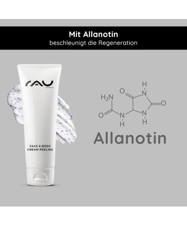 Rau Cosmetics Face & Body Cream Peeling 75ml - Deep Cleansing Exfoliator with Almond Oil Allantoin & Panthenol for Normal & Combination Skin - Buy Online on GoSupps.com