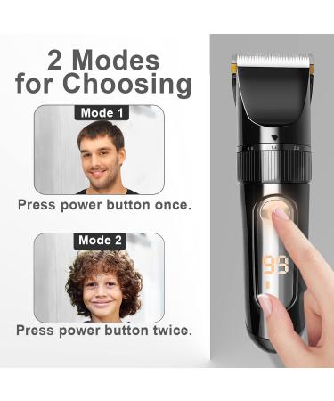BOMPOW Electric Hair Clippers Trimmer Kit with Adjustable Speeds & 6 Guide Combs - Black - Buy Online on GoSupps.com