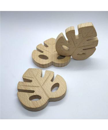 5pcs Cartoon Wood Leaf Animal Shape Beech Wooden DIY Necklace Pendant - Buy Online on GoSupps.com