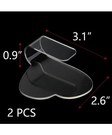 Pufguy Heart-Shaped Acrylic Makeup Mixing Palette Set - 2pcs | Ideal for Cosmetic Foundation, Eyeshadow, Nail Art | Handheld Design - 3.1x2.6x0.9 - Buy Online on GoSupps.com