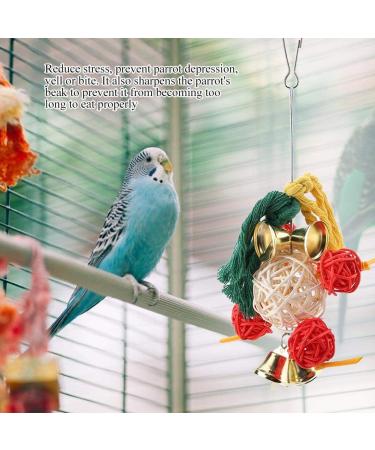 SONYANG 5 Pcs Pet Bird Parrot Cage Toy Set - Hanging Swing, Shredding & Chewing Perches - For Parrot Macaw African Grey Budgie Parakeet Cockatiels Conure Cockatoo - Christmas Decoration - Buy Online on GoSupps.com