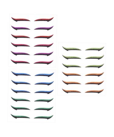 TOVINANNA 36 Pairs Anti Sweat Eyeliner Eyeshadow Stickers Women Eyeliner Decal Eyeliner Sticker Two Sided Tape Eyeliner Tape Waterproof Eyeliner Decal Eye Line Sticker Water Proof Template