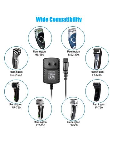 SoulBay 12V PA-1204N Charger Replacement for Remington Shaver - Compatible with F5-5800 F7800 F5800 F5790 F4790 R5150 R6130 R-6150 MS2-390 MS3-2700 MS680 R9100 Electric Razor - Power Cord Included - Buy Online on GoSupps.com