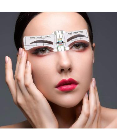 EBANKU 96Pcs Eyebrow Stencil Kit | 48 Pairs Shape Stickers & Grooming Templates - Buy Online on GoSupps.com