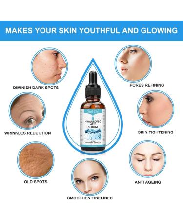 Hyaluronic Acid Serum for Dry Skin Natural Anti Ageing & Anti Wrinkle Serum for Skin Face Face Serum Best Choice for Skin Care and Neck - 30ml - Buy Online on GoSupps.com