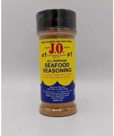 J.O. Spice #1 Seafood seasoning Maryland USA j o 4.5 oz bt