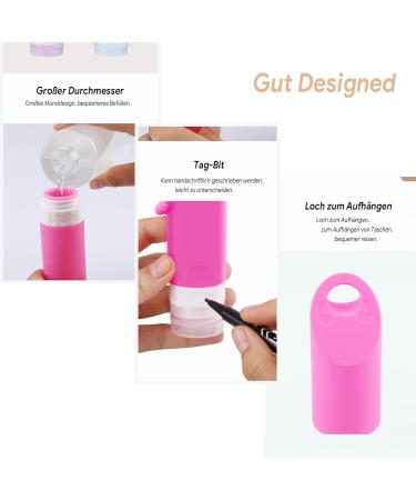 4-Piece BPA-Free Travel Shampoo Bottles Set | Silicone Outlet-Safe 58ml Bottle Kit for Creams & Rinses - Buy Online on GoSupps.com