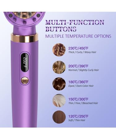 ULTIBELA Ionic Hair Straightener Brush | 30s Fast Heating, 5 Temp Levels, LCD Display | Anti-Scald, Auto Lock & Off | Straightening Brush - Buy Online on GoSupps.com