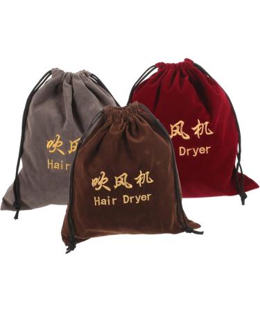 Healeved 12 Pcs Hair Dryer Storage Bag Blow Dryer Bag Travel Makeup Bag Organizer Velvet Storage Bag Fabric - Buy Online on GoSupps.com