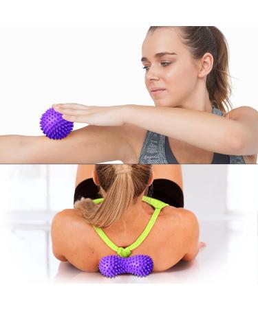 Massage Ball Set - 9cm Hedgehog Massage Ball & 15cm Foot Roller for Stress Relief & Muscle Relaxation - International Shipping - Buy Online on GoSupps.com