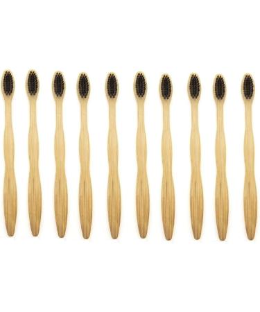 10 Pack Bamboo Toothbrushes Soft Natural Plant Based Bristles Water Resistant Toothbrushes for Unisex Kids
