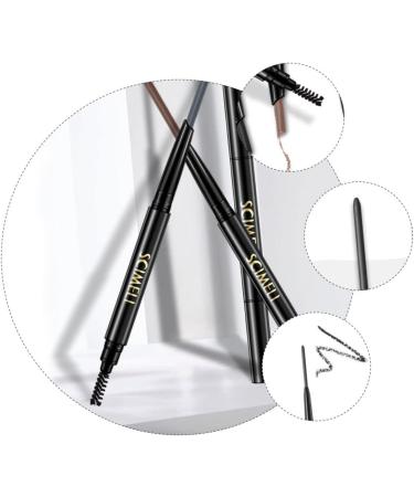 Ipetboom 2 1 Eyebrow Makeup Tools Brow Pencil Nail Monomer Dish Automatic Rotating Pencil Lock Cylinder Door 1 count (Pack of 1) Brown - Buy Online on GoSupps.com