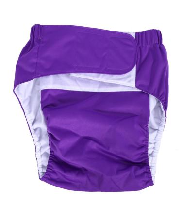 Adult Nappies - New Adult Washable Diaper Adjuatable Incontinent Care Cloth Diaper Breathable Nappy Pants Reusable Diaper Pants Elderly Cloth Diaper(Color : Dark Purple)