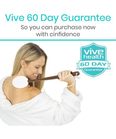 Vive Lotion Applicator for Back and Feet - Long Handle Shower Sponge for Elderly Women - Apply Cream, Medicine, Body Wash, Sunscreen - Dark Tanner - Buy Online on GoSupps.com