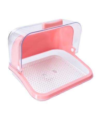 Toyvian Box Transparent Organizer Box Children's BestChish Organizer With Lid Storage Box For Children Baby Catches Food Tent Baby bottle Box Clamshell with Lid PP paper patch pink