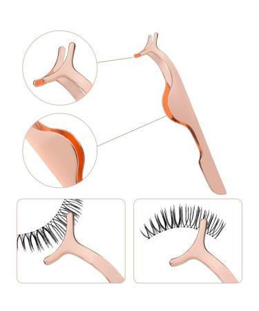 Buy Stainless Steel Eyelash Curler Set - Includes Tweezers & 5 Silicone Pads | Perfect for All Eye Shapes | International Shipping Available - Buy Online on GoSupps.com