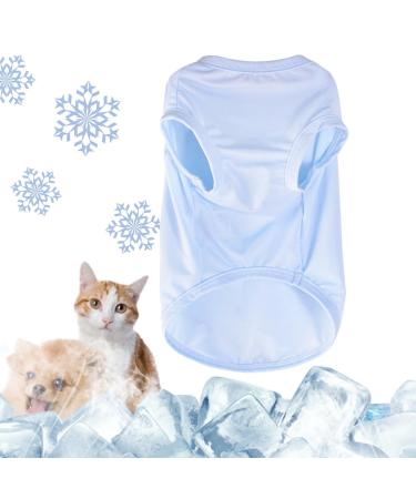 Winmany Cooling vest for dogs summer T-shirt sleeveless tank top pet quick drying sun protection clothing outfit for small medium-sized and large dogs (medium blue) medium blue