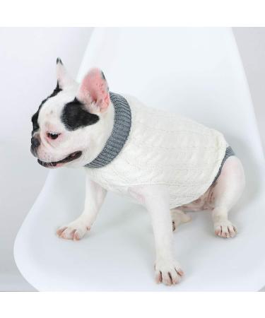 Petyoung Dog Sweater Vest | Warm Knitting Coat for Small & Medium Dogs | XL Beige Winter Pet Clothes - Buy Online on GoSupps.com