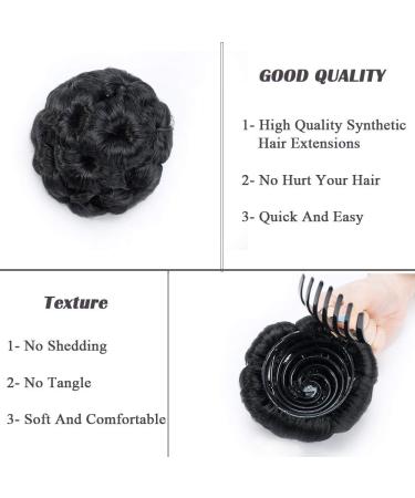 SEGO Wavy Black Hairpiece Bun Updos | Realistic Hair Tie & Extension for Effortless Styles - Buy Online on GoSupps.com