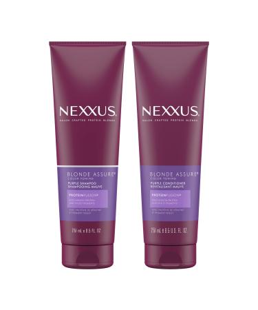 Nexxus Blonde Assure Purple Shampoo & Conditioner for Silver Bleached Platinum and Blonde Hair 250 ml (2)
