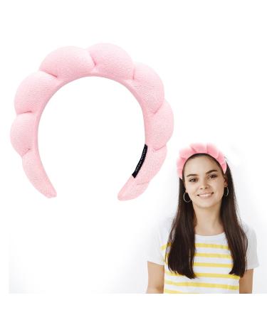 (1-Pink)- Spa Headband Makeup Headband for washing face  Headband for Skincare  Makeup Removal  Facial Mask  Hair Accessories  skincare headband  Sponge and Terry cloth Headband  (Pink).