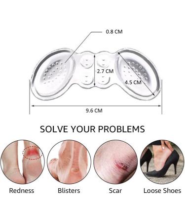 Soft Gel Heel Grips - Self-Adhesive Butterfly Cushion Pads Anti-Slip Inserts for Loose Shoes Protects Against Blisters & Calluses - 2 Pairs - Buy Online on GoSupps.com