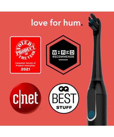 Colgate hum Black Electric Toothbrush Starter Kit with Travel Case and Extra Refill Head - Rechargeable Smart Sonic Toothbrush for Adults - Amazon Exclusive - Buy Online on GoSupps.com