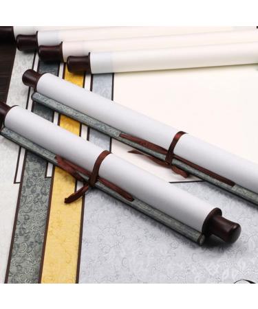 STOBOK 2pcs Blank Rice Paper Scroll Decked Accessories Quill Household Blank Scroll Office Set Wall Hanging Silverx2pcs 1.5X40X117CMx2pcs - Buy Online on GoSupps.com