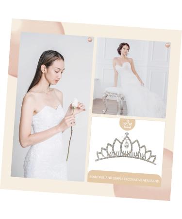FRCOLOR Coloured Rhinestone Crown Hair Accessories Wedding Decorations For Ceremony Cake Topper Girls Rhinestone Princess Hair Crystal Royal Bridal Crown Comb Bridal Tiara Comb Fashion White 9X3.7CM - Buy Online on GoSupps.com
