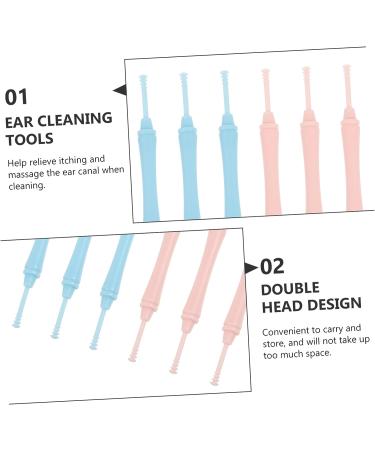 KALLORY 6 Pcs Double-Headed Spiral Ear Spoon Ear Cleaner Cleaning Supplies Set Household Cleaning Tools Ear Pick Spoon Limpiador De Oidos Earwax Curette Spoon Ear Wax Cleaners Care Ps Random Color 10x0.9x0.8cm - Buy Online on GoSupps.com