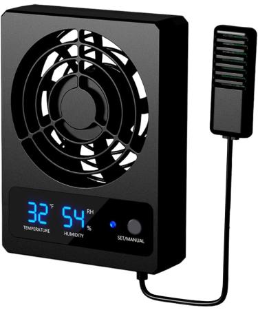 Rurunklee Ventilation Fan for Reptile Enclosure - Smart Reptile Temperature and Humidity Gauge with LED Display - Efficient Cooling Fan Durable Ventilation Fan for Snakes Rainforest Terrarium A: ( ) - Buy Online on GoSupps.com
