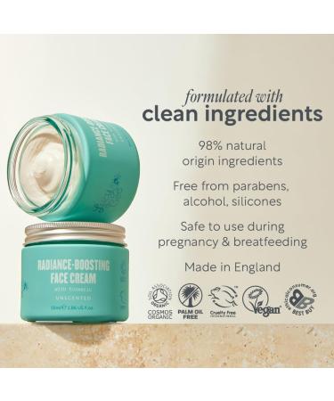 Organic Face Moisturizer for Sensitive Skin | Fragrance-Free Vegan & Cruelty-Free Cream | Dermatologist Approved | 1.86 fl oz | International Shipping Available - Buy Online on GoSupps.com