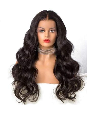 Saupa Lace Front WIG Real Hair Wig 360 Lace Frontal Wave Loose Wave Human Hair Perachen with Baby Hair Pre Plucked Hairline For Black Women 150% Density Natural Color 24inch