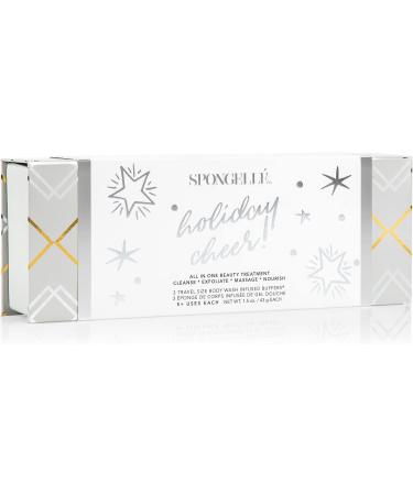 SPONGELL Holiday Ornaments Body Wash Infused Buffers Gift Set Holiday Cheer - Buy Online on GoSupps.com