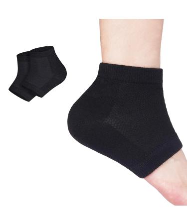 Gel Heel Sports Sock for Kids with Heel Disease Plantar Fasciitis Heel Pain Cracked Feet (1 Pair Kids 3-7 Women 5-9)