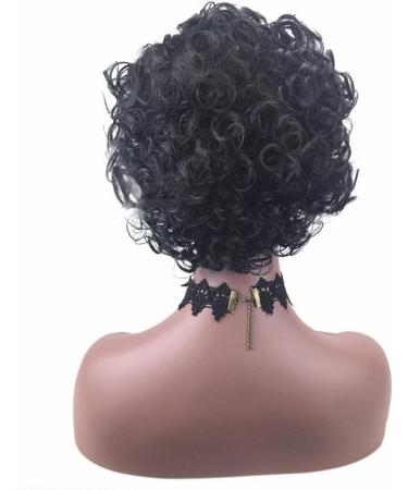 Spin for Hair African Short Curly Hair Women's Fashion European And American Puffy Black Small Curly Wig Set Perfect 7 Natural Curly One Size Black - Buy Online on GoSupps.com