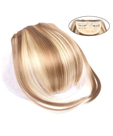 Bangs Hair Clip Synthetic Clip in Hair Bangs Extension French Bang Hairpiece Clip in Thick Natural Full Front Neat Bangs with Temple for Women Girls Bangs Clip in Hair (Color : 006 Size : 15cm) 15cm 006