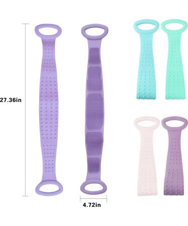 CoSoGreen Silicone Back Scrubber 27.4 Inches Body Brush - Exfoliating and Massaging Bath Brush (Pink) - Buy Online on GoSupps.com