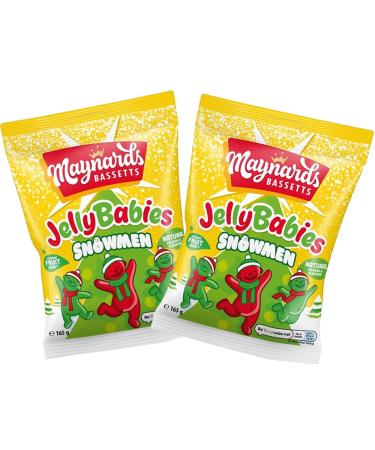 Jelly Babies Snowmen Sweets Bag 130g - Pack of 2