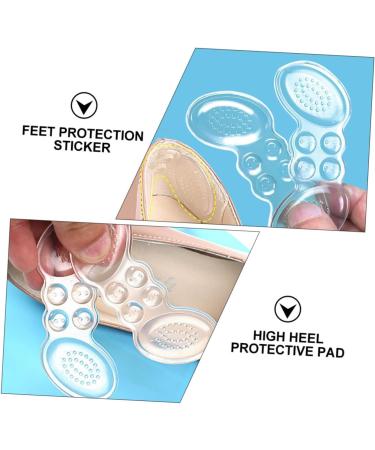 Mobestech Anti-Drop Heel Pad Stickers - 4 Pairs Transparent Soft Gel Sole Protectors for Thin Feet - Keep Your Heels Safe & Secure - Buy Online on GoSupps.com