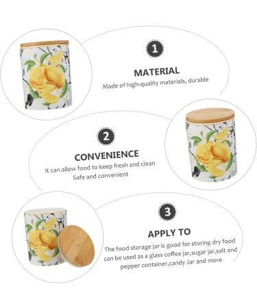ABOOFAN 1pc Ceramic Airtight Jar Food Jar Candy Wood - Buy Online on GoSupps.com