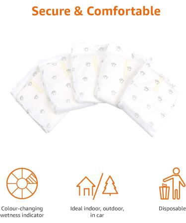 Amazon Basics Disposable Dog Diapers for Male Dogs - Small (30-Pack) | Premium Absorbency & Comfort - Buy Online on GoSupps.com
