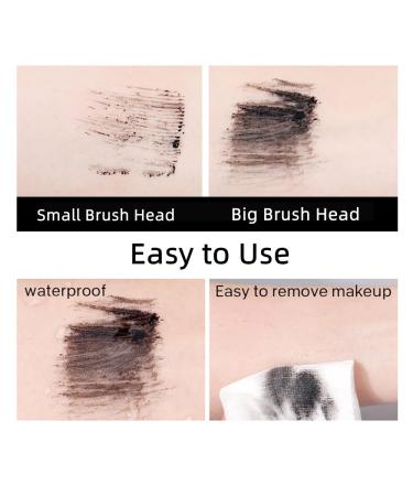 2 in 1 Intense Lengthening Mascara for Fine Short Eyelashes - Voluminous Washable Black Mascara for Women and Girls - Buy Online on GoSupps.com