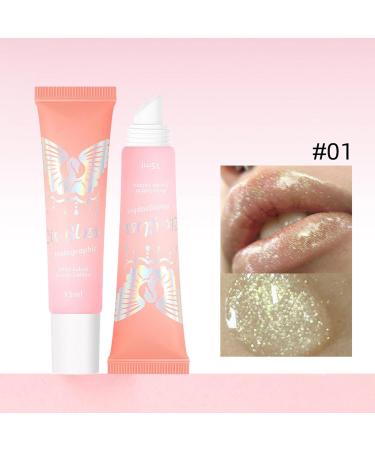  Ziennhu Glitter Lipstick | Moisturizing Lip Balm Shimmering Lip Balm Moisturizing Lip Gloss Lip Shine Oil Glitter Lip Stick Long-Lasting Plumping Lip Tint - Buy Online on GoSupps.com